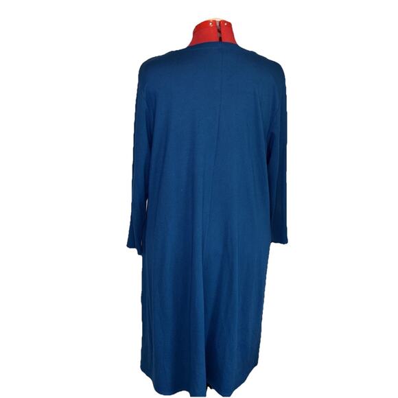 J Jill Women’s 2X Teal Ponte Knit Casual Travel Dress – Easy Fit Workwear Style - Picture 2 of 7